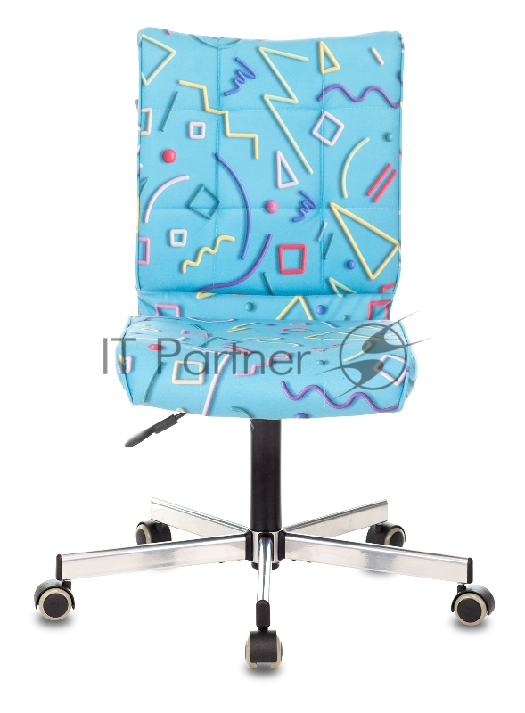 Кресло Бюрократ CH-330M голубой Sticks 06 крестовина металл хром