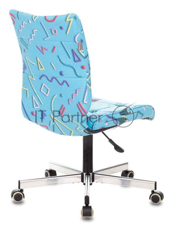 Кресло Бюрократ CH-330M голубой Sticks 06 крестовина металл хром