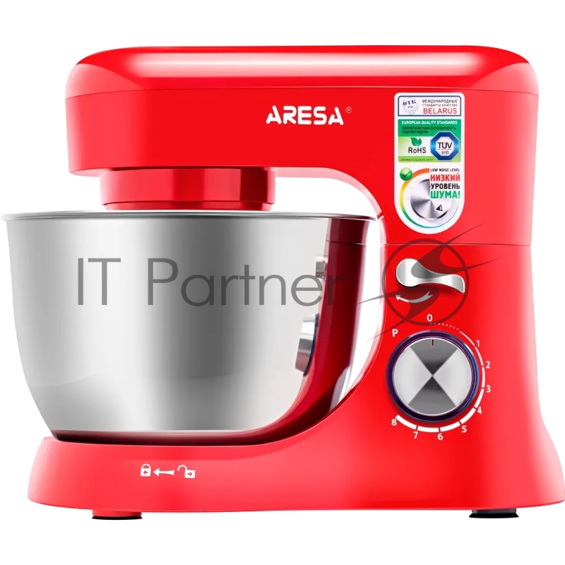 Миксер планетарный ARESA AR-1910 1000 Вт. красный