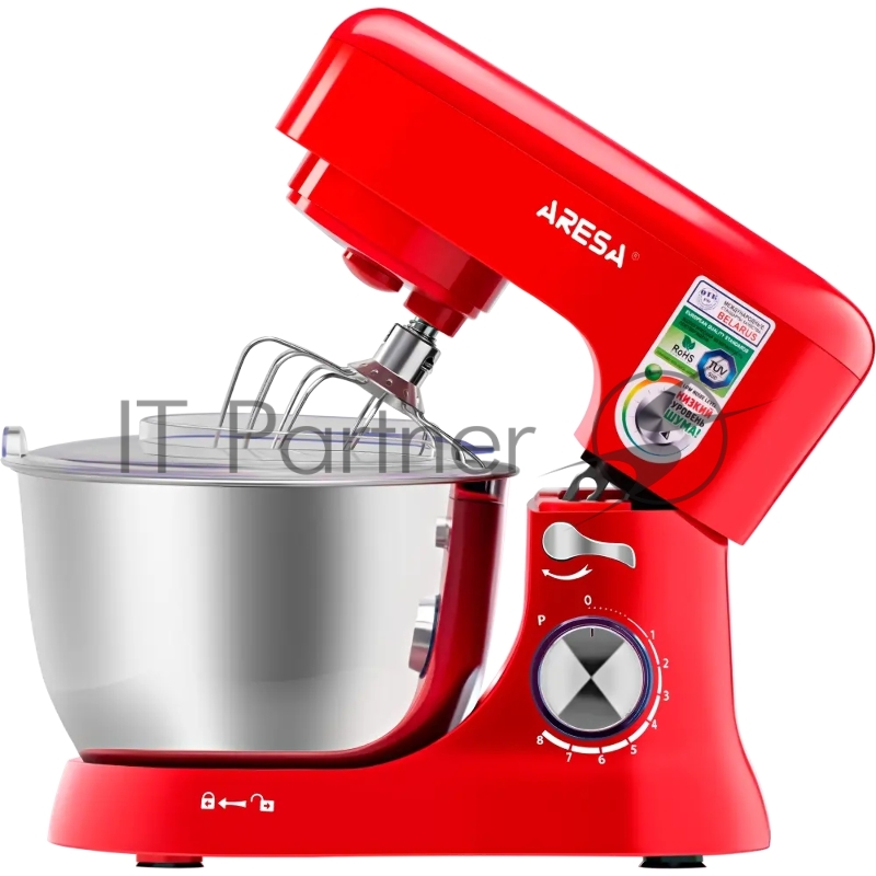 Миксер планетарный ARESA AR-1910 1000 Вт. красный