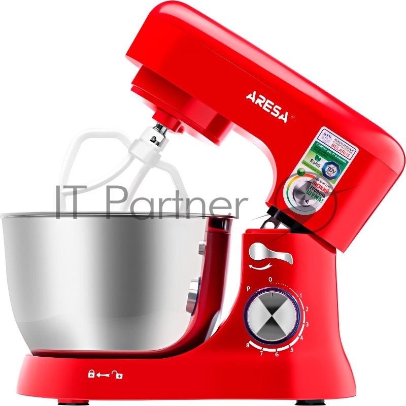 Миксер планетарный ARESA AR-1910 1000 Вт. красный