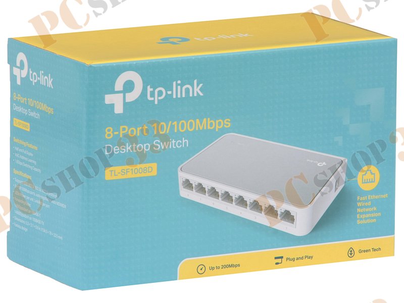 Коммутатор TP-Link TL-SF1008D 8 портов 100Мбит/сек.