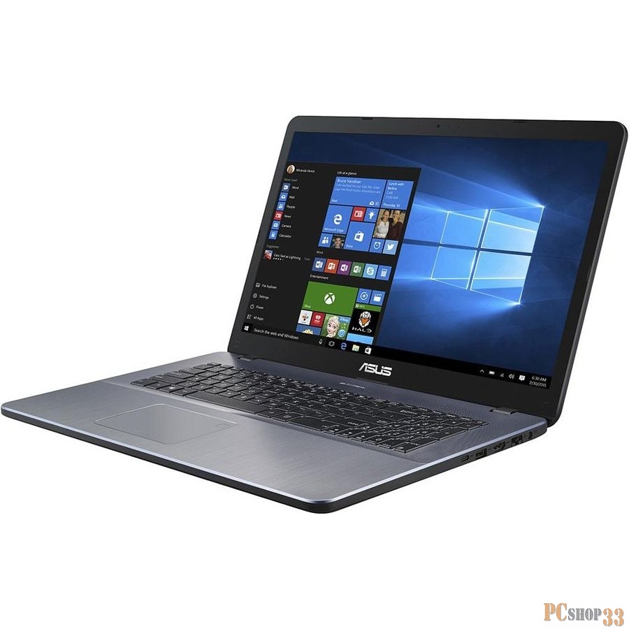 Ноутбук ASUS VivoBook A705UB-GC119T (Core i5 8250U-1.60ГГц, 4ГБ, 500ГБ, LAN, WiFi, BT, WebCam, 17.3 1920x1080, W10 H), серый