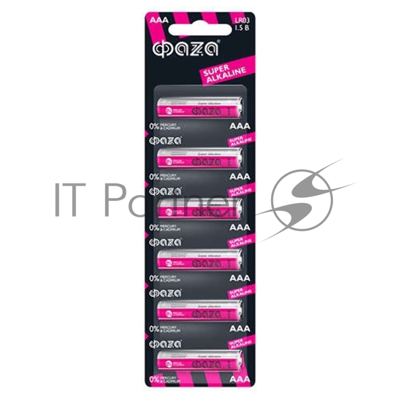 Элемент питания алкалиновый LR03 Super Alkaline BL-6 (уп.6шт) ФАZА 4895205002012