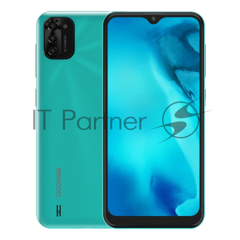 Смартфон Doogee X93 Green, 15,5 cm (6.1) 18:9 600x1280, 1.3GHz, 4 Core, 2GB RAM, 16GB, up to 256GB flash, 8 МП+2 МП+2 МП/5Mpix, 2 Sim, 2G, 3G, BT v4.2, Wi-Fi, GPS, Micro-USB, 4350 мА·ч, Android 10, 190g, 156 ммx73,8 ммx9,8 мм