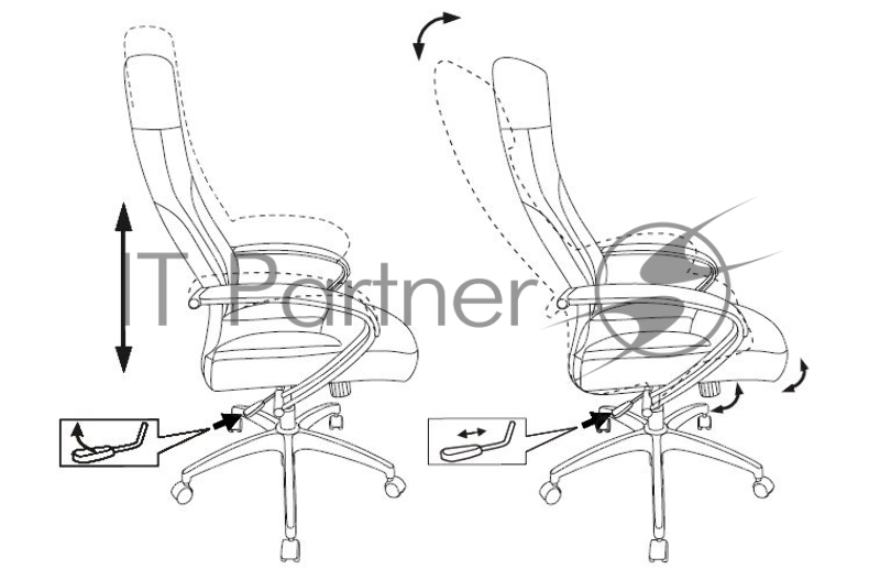Кресло руководителя Бюрократ CH-608Fabric черный Light-20 крестовина пластик
