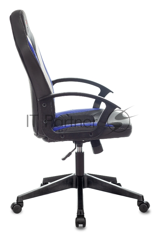 Кресло игровое Zombie 11 черный/синий текстиль/эко.кожа крестовина пластик