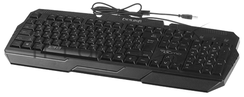 Игровая клавиатура Qumo Excalibur K67, проводная, 104, встроенные радужная подсветка