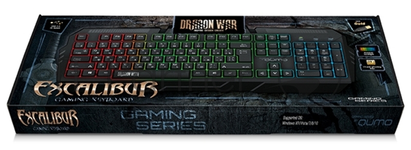 Игровая клавиатура Qumo Excalibur K67, проводная, 104, встроенные радужная подсветка