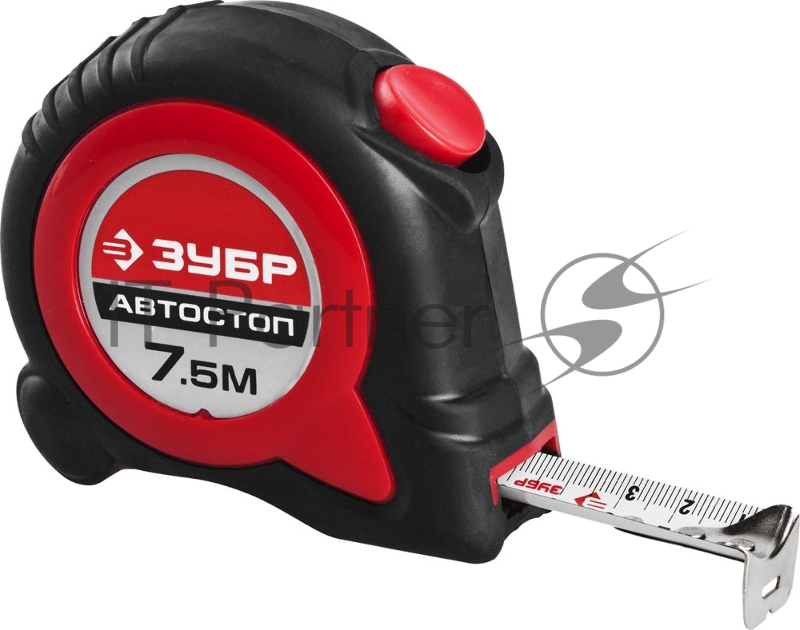 Рулетка ЗУБР АВТОСТОП 34052-08-25 8м/25мм с автостопом обрезиненным корпусом