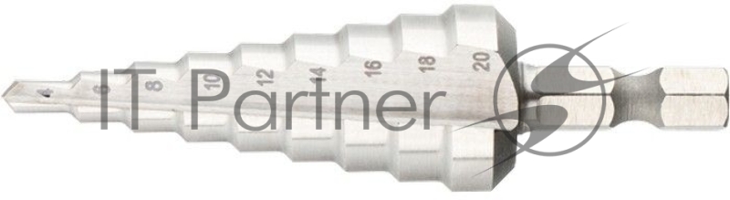 Сверло Вихрь ступенчатое по металлу 4-6-8-10-12-14-16-18-20мм, P6M5, шестигранный хвостовик