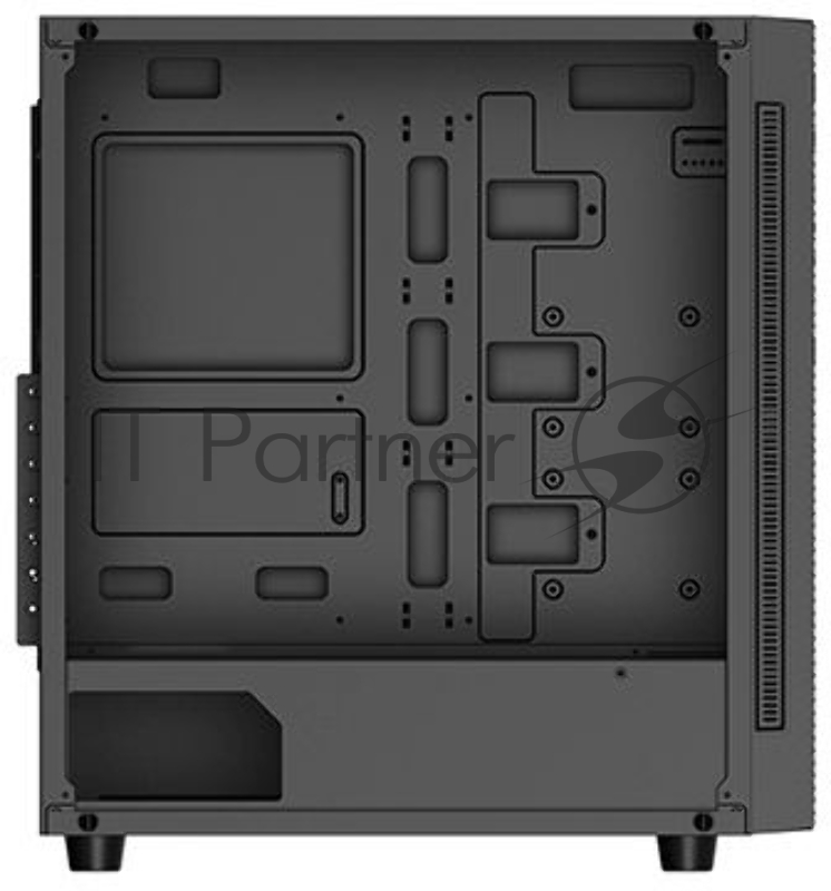 Корпус DeepCool MATREXX 55 MESH ADD-RGB 4F Black (DP-ATX-MATREXX55-MESH-AR-4F), E-ATX, ATX, mATX, Mini-ITX, Midi-Tower, без БП, с окном, подсветка, 2xUSB 2.0, USB 3.0, 2xAudio