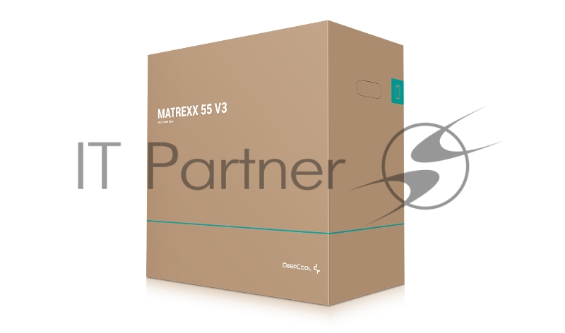 Корпус DeepCool MATREXX 55 V3 ADD-RGB 3F Black (DP-ATX-MATREXX55V3-AR-3F), E-ATX, ATX, mATX, Mini-ITX, Midi-Tower, без БП, с окном, подсветка, 2xUSB 2.0, USB 3.0, Audio