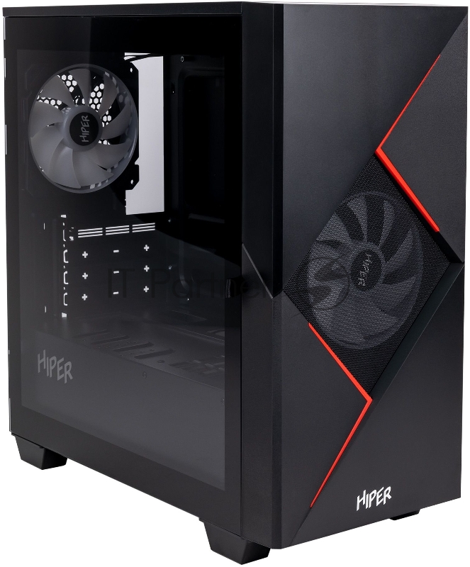 GameMax Корпус Cyclops BR без БП (Midi Tower, ATX, Черно-красн.,1*USB2.0 + 1*USB3.0, 2*120мм)