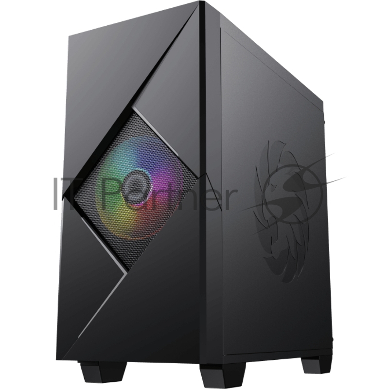 GameMax Корпус Cyclops BG без БП (Midi Tower, ATX, Черно-серый., 1*USB2.0 + 1*USB3.0, 2*120мм)