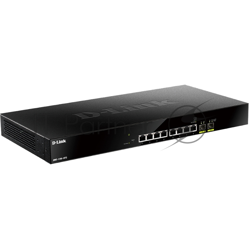 D-Link DMS-1100-10TS/A1A, L2 Smart Switch with 8 2.5GBase-T ports and 2 10GBase-X SFP+ ports.16K Mac address, 80Gbps switching capacity, 802.3x Flow