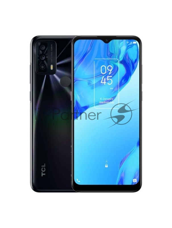 Смартфон TCL 20B Grey, 16,56 см (6.52) 20:9 720x1600, 4x1,8 ГГц+4x1,5 ГГц, 8 Core, 4GB RAM, 64GB, up to 512GB flash, 50 МП + 2 МП/8Mpix, 2 Sim, 2G, 3G, LTE, BT, Wi-Fi, NFC, GPS, Type-C, 4000mAh, Android 10, 178g, 164,7 ммx74,67 ммx7,99 мм