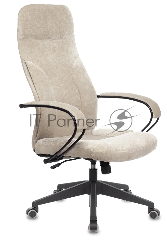 Кресло руководителя Бюрократ CH-608Fabric песочный Light-21 крестовина пластик