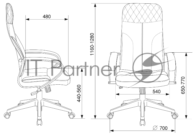 Кресло руководителя Бюрократ CH-608Fabric песочный Light-21 крестовина пластик