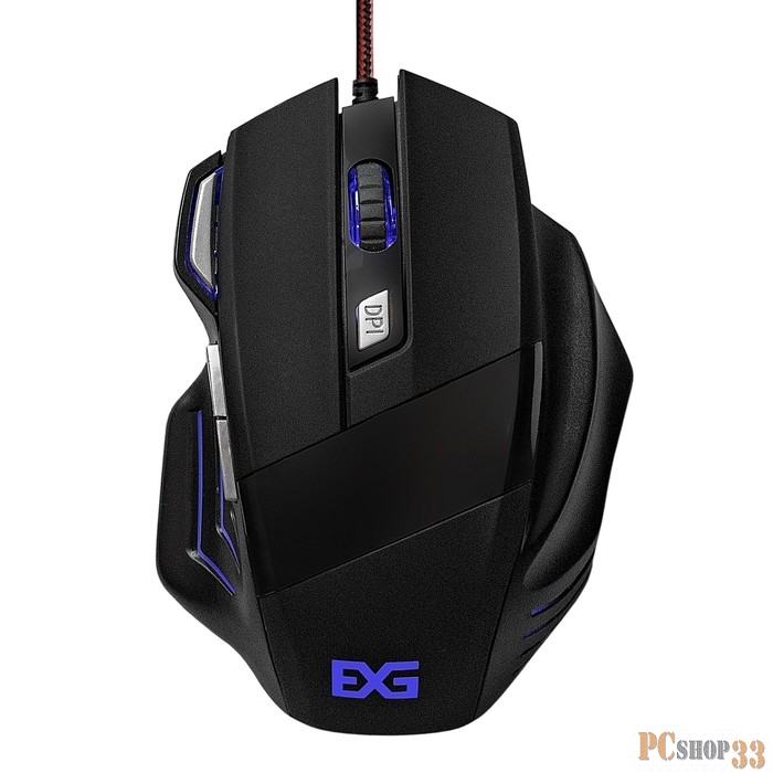 Мышь ExeGate EX289487RUS Gaming Standard Laser GML-793 (USB, лазерная, 800/1600/2400/3200dpi, 7 кнопок и колесо прокрутки, балансировочные грузики 36г, длина кабеля 1,5м, черная, Color box)