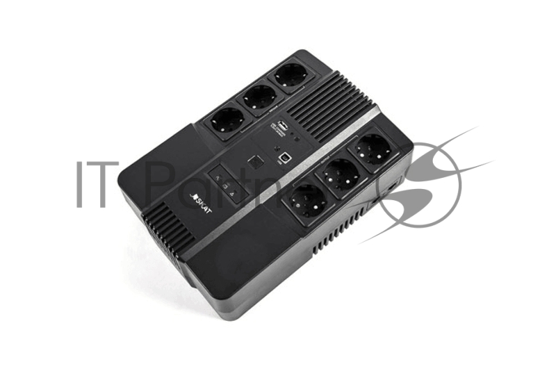 Источник бесперебойного питания SKAT-UPS 800 AI ИБП 220В 480Вт 1 АКБ 9А.ч внутр. меандр. стаб-ция напр-я. 6 выходов Бастион 452