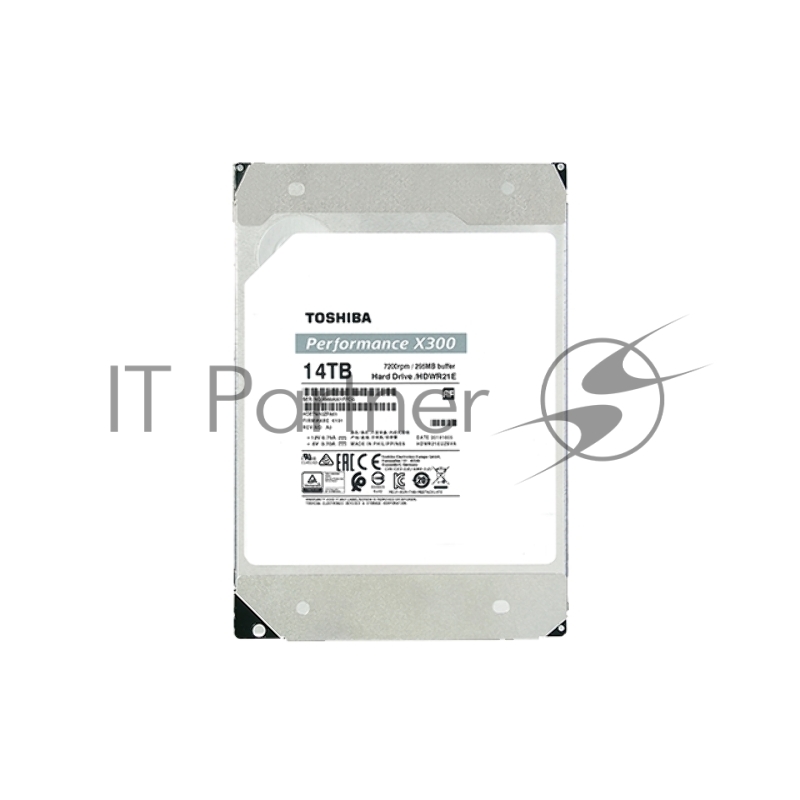 Жесткий диск Toshiba SATA-III 14Tb HDWR31EEZSTA X300 (7200rpm) 512Mb 3.5 Rtl