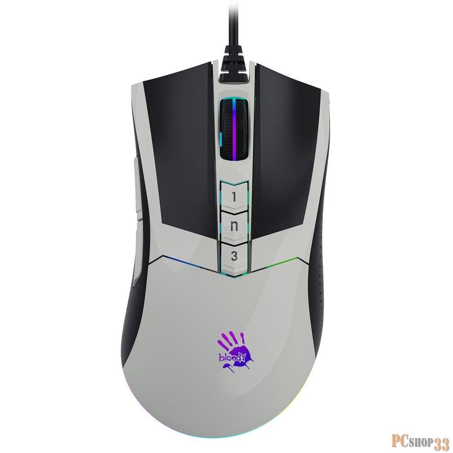 Мышь A4Tech Bloody W90 Max белый оптическая (10000dpi) USB (10but)