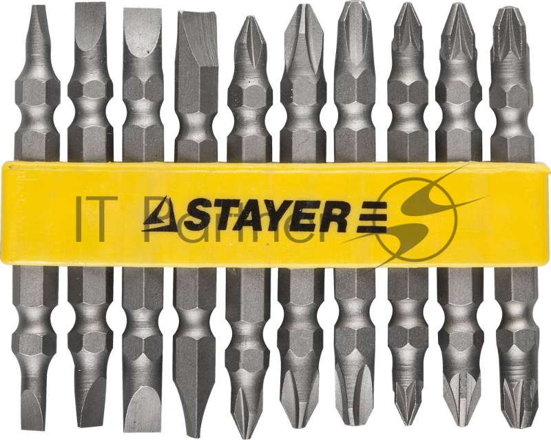 Набор бит STAYER MASTER 2605-H10_z01 двухсторонние в пластиковом держателе Cr-V 10шт