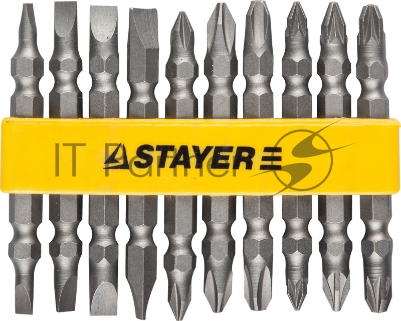 Набор бит STAYER MASTER 2605-H10_z01 двухсторонние в пластиковом держателе Cr-V 10шт