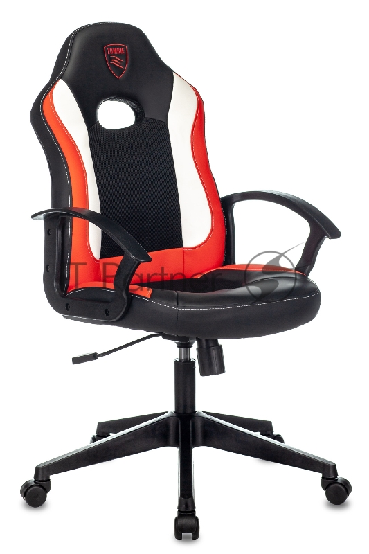 Кресло игровое Zombie 11 черный/красный текстиль/эко.кожа крестовина пластик