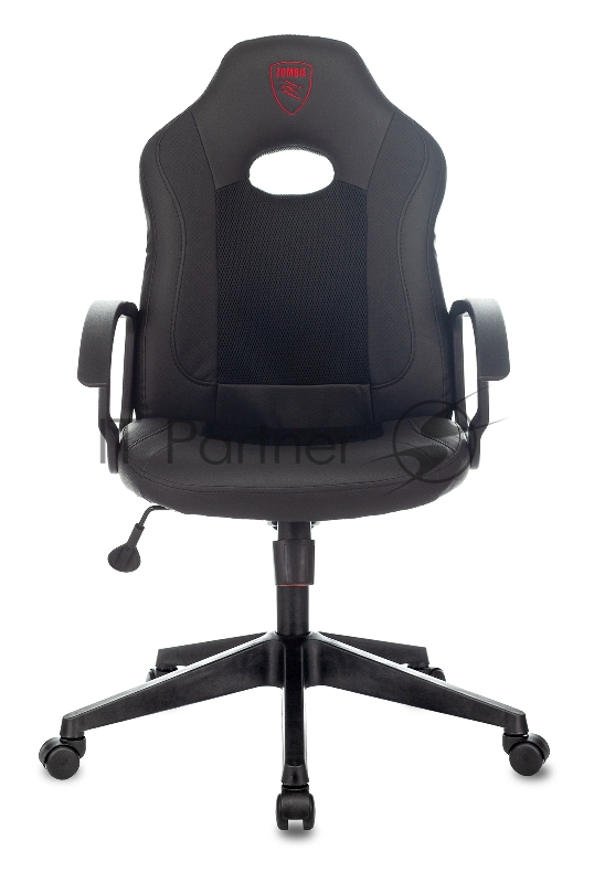 Кресло игровое Zombie 11 черный текстиль/эко.кожа крестовина пластик