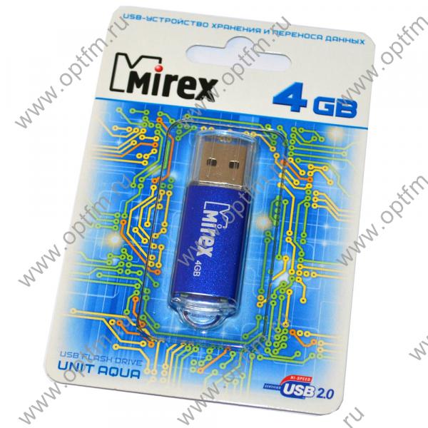 4GB USB 2.0 Flash Drive Mirex UNIT синий (FMUAQU04)