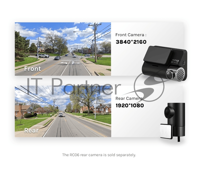 Видеорегистратор 70Mai Dash Cam A800S-1 черный 8Mpix 2160x3840 2160p 140гр. GPS Hisilicon Hi3559V200