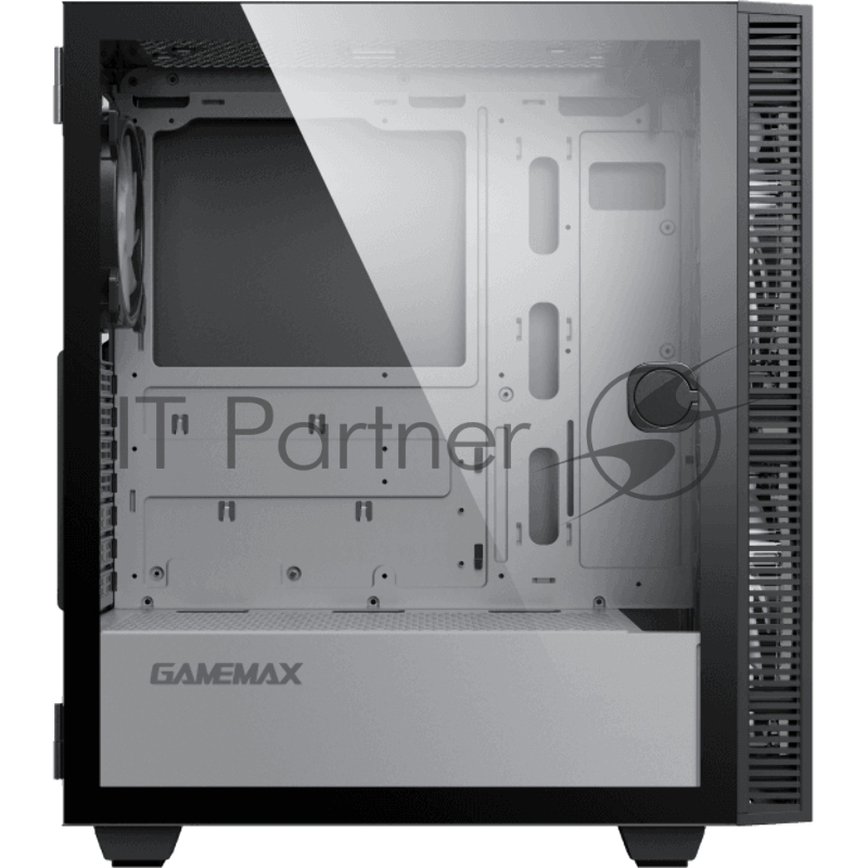 GameMax Корпус Aero А367 (ATX,Черн.,USB3.0, Зак.стекло,2*200мм RGB вент+конт.+пульт, сет.фильтр, без БП)