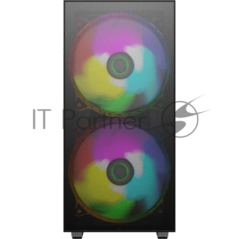 GameMax Корпус Aero А367 (ATX,Черн.,USB3.0, Зак.стекло,2*200мм RGB вент+конт.+пульт, сет.фильтр, без БП)