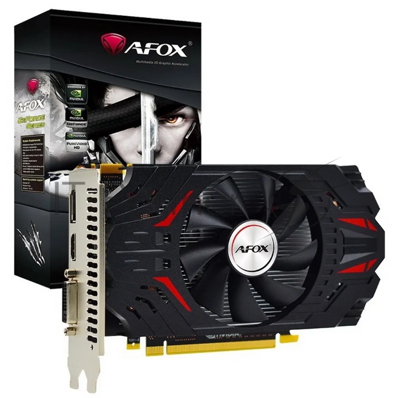 Видеокарта Afox GeForce GTX750 2GB GDDR5 128BIT DVI HDMI VGA ATX SINGLE FAN (AF750-2048D5H6-V3)