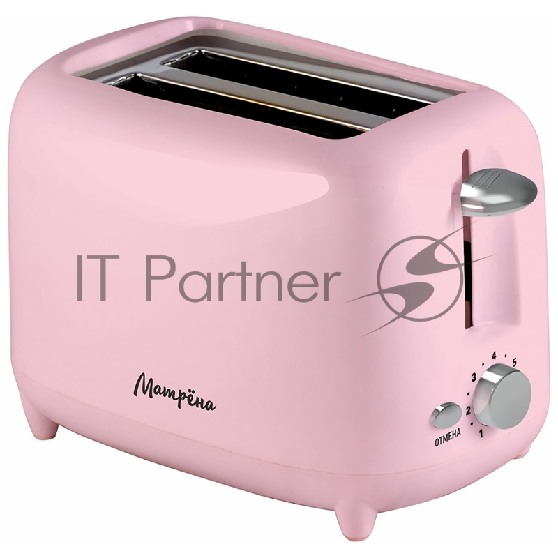 Тостер МАТРЁНА МА-237, цвет: розовый 600-700Вт