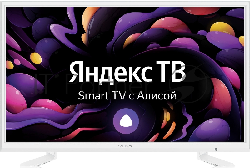 Телевизор LED Yuno 24 ULX-24TCSW222 Яндекс.ТВ белый HD READY 50Hz DVB-T2 DVB-C DVB-S2 USB WiFi Smart TV (RUS)