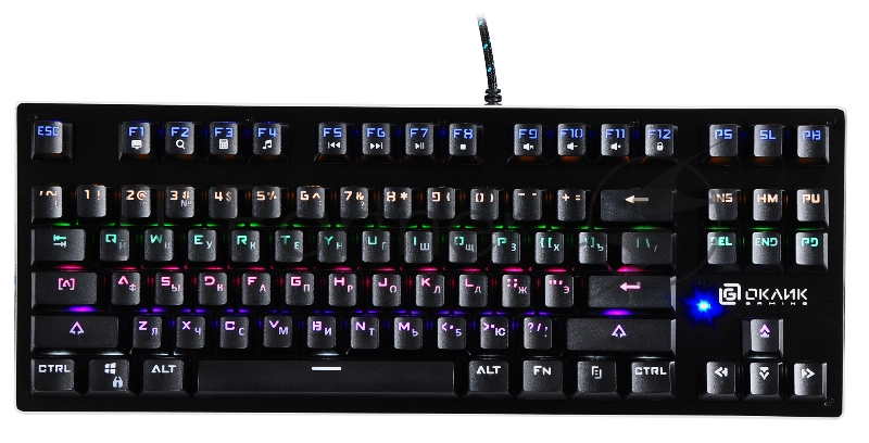 Клавиатура Оклик 967G Dark Force механическая черный USB Multimedia for gamer LED