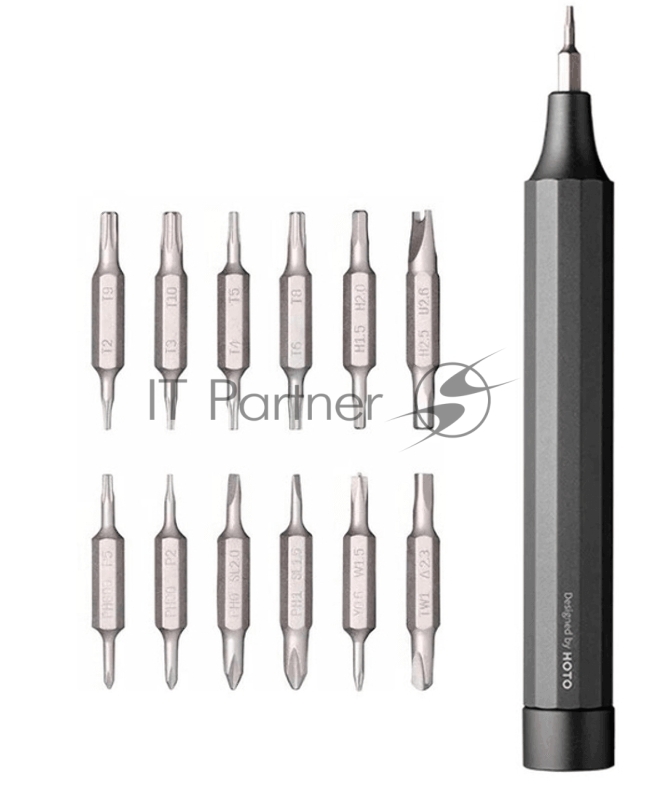 Отвертка с битами HOTO Precision Screwdriver Kit 24в1 QWLSD004 серый