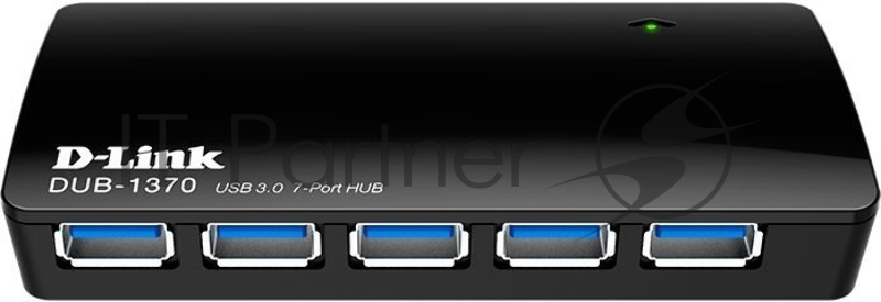 Концентратор с 7 портами USB 3.0 D-Link DUB-1370/B1A (1 порт с поддержкой режима быстрой зарядки)