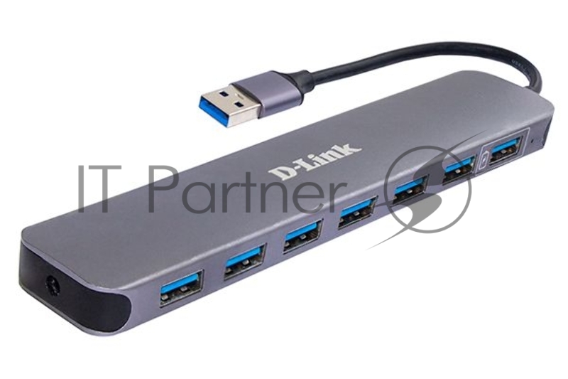 Концентратор с 7 портами USB 3.0 D-Link DUB-1370/B2A (1 порт с поддержкой режима быстрой зарядки)