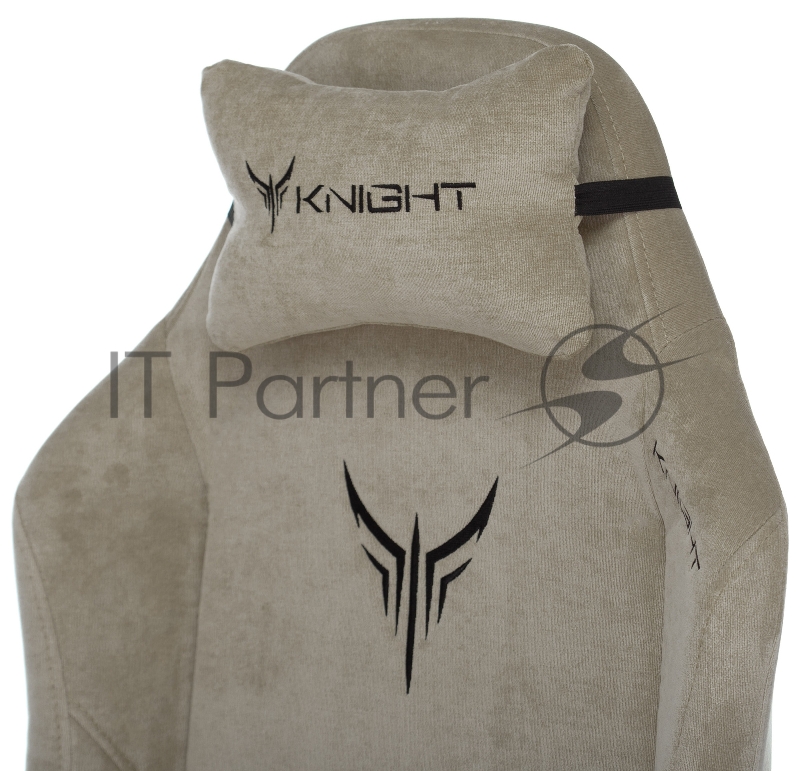 Кресло игровое Knight N1 Fabric бежевый Light-21 с подголов. крестовина металл