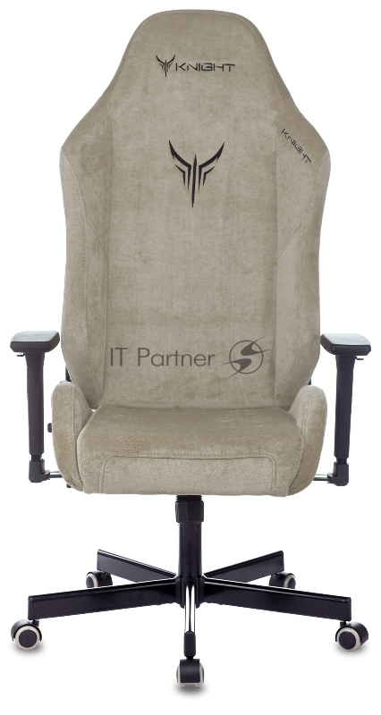 Кресло игровое Knight N1 Fabric бежевый Light-21 с подголов. крестовина металл