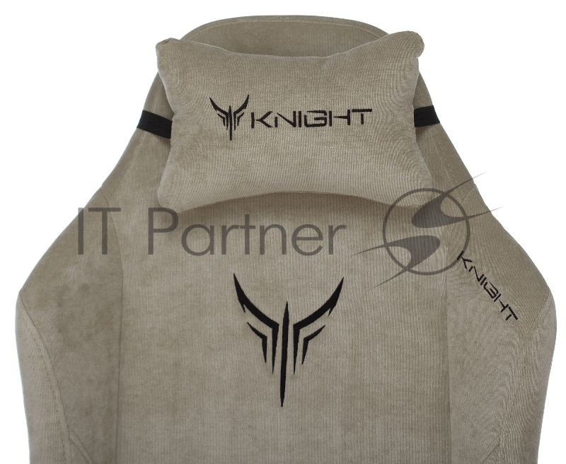 Кресло игровое Knight N1 Fabric бежевый Light-21 с подголов. крестовина металл