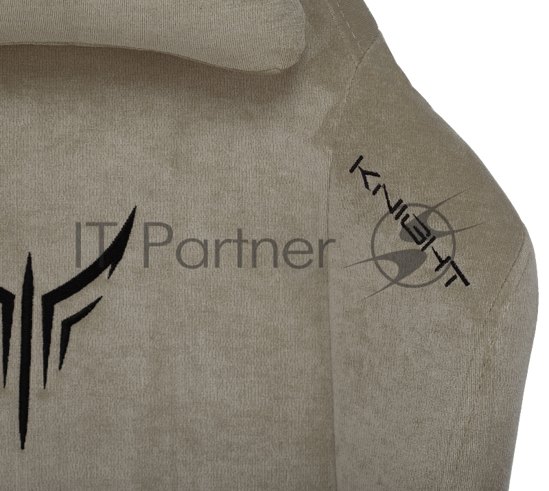 Кресло игровое Knight N1 Fabric бежевый Light-21 с подголов. крестовина металл