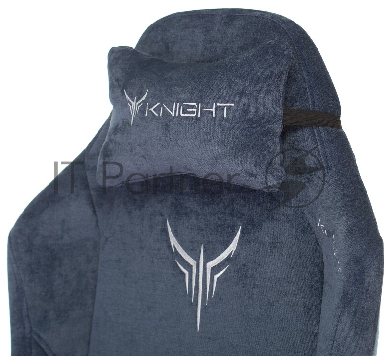 Кресло игровое Knight N1 Fabric синий Light-27 с подголов. крестовина металл