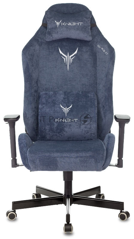 Кресло игровое Knight N1 Fabric синий Light-27 с подголов. крестовина металл