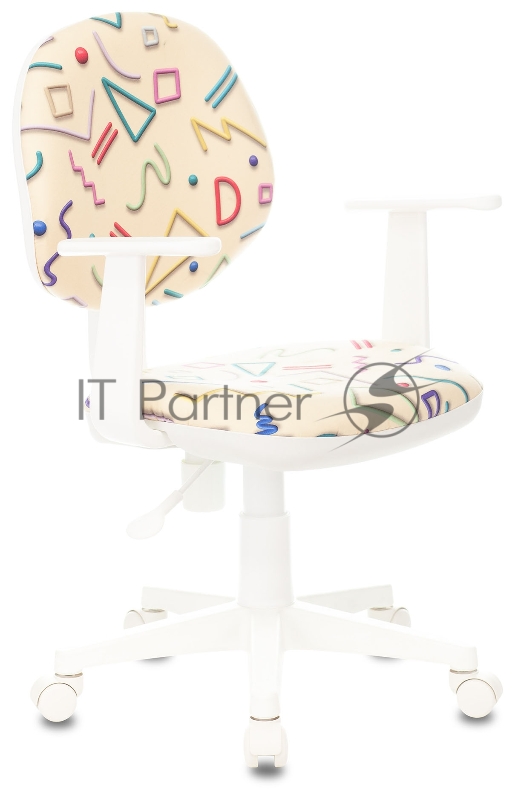 Кресло детское Бюрократ CH-W356AXSN песочный Sticks 02 крестовина пластик пластик белый