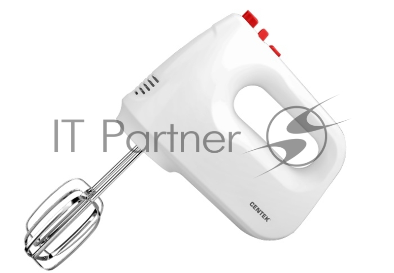 Миксер Centek CT-1128 (белый) 400Вт, 6 скоростей + турбо, взбивание /замешивание, эколог. корпус